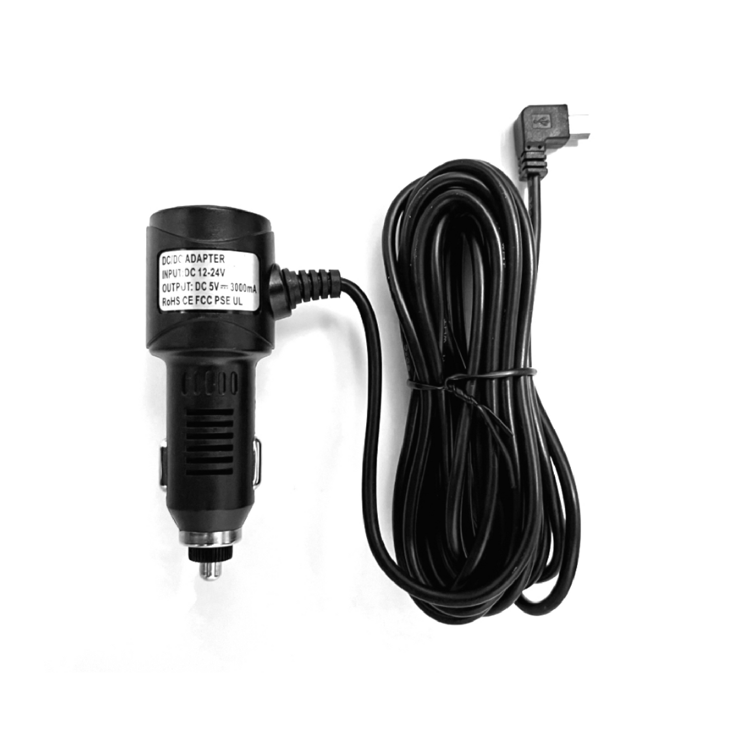 Pruveeo Car Charger Power Cord DC Adapter 5V 3A for D90/D90-Mini/D30 Dash Cam