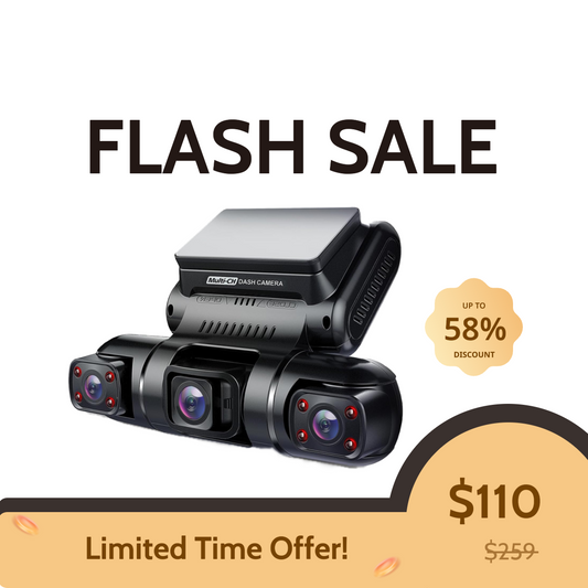 Pruveeo D90 4-Channel 128GB Dash Cam